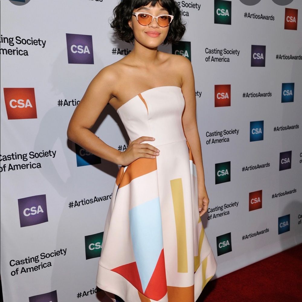 Making Waves Strapless Dress